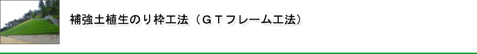 補強土植生のり枠工法（ＧＴフレーム工法）